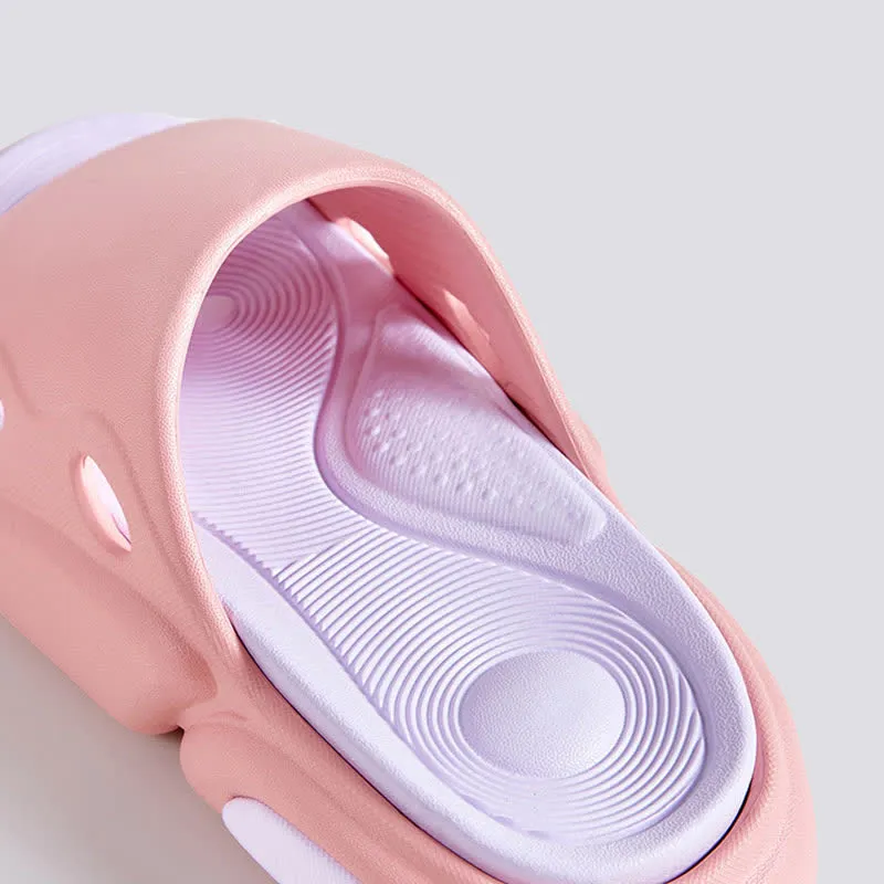 Color Block Arch Support Non-Slip Home Slides