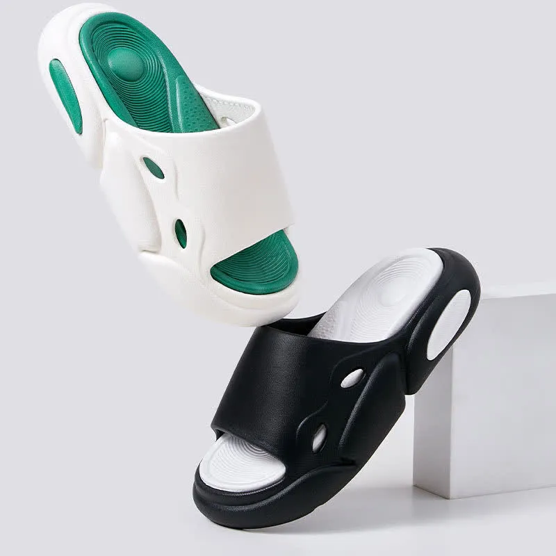 Color Block Arch Support Non-Slip Home Slides