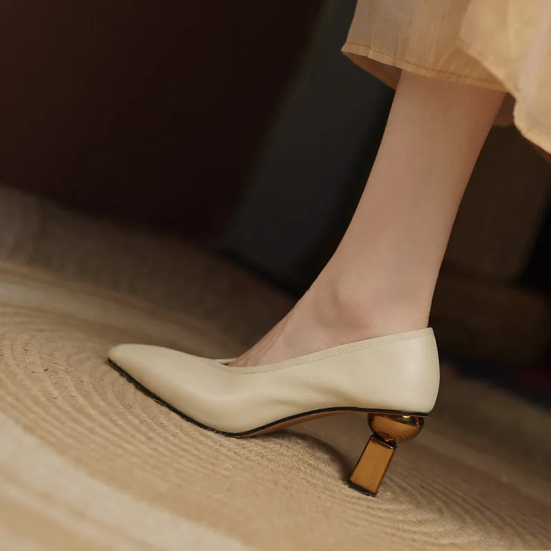 Courtney V Cut Vintage Novelty Heels