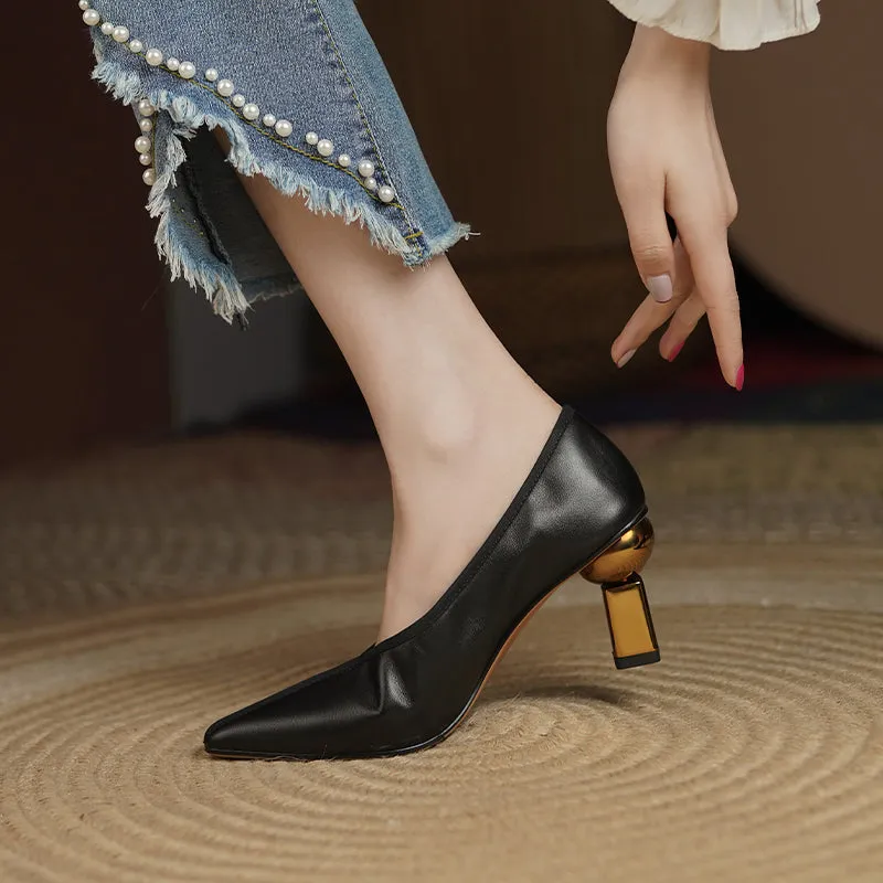 Courtney V Cut Vintage Novelty Heels