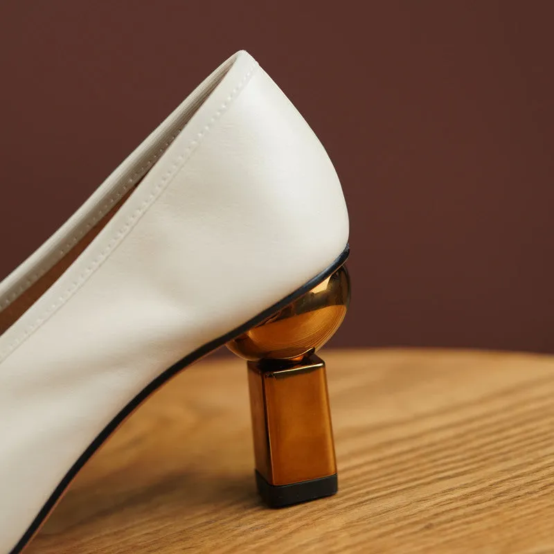 Courtney V Cut Vintage Novelty Heels