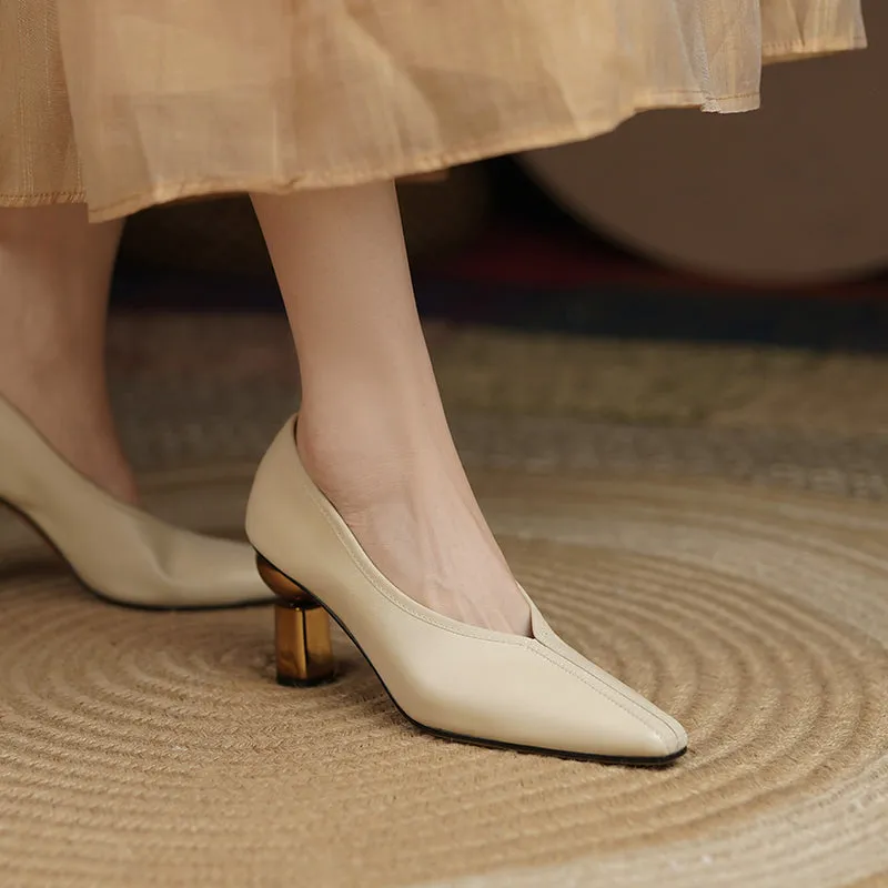 Courtney V Cut Vintage Novelty Heels