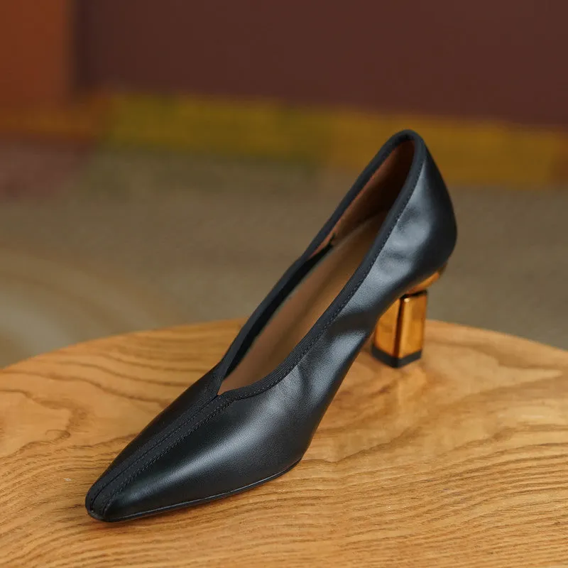 Courtney V Cut Vintage Novelty Heels
