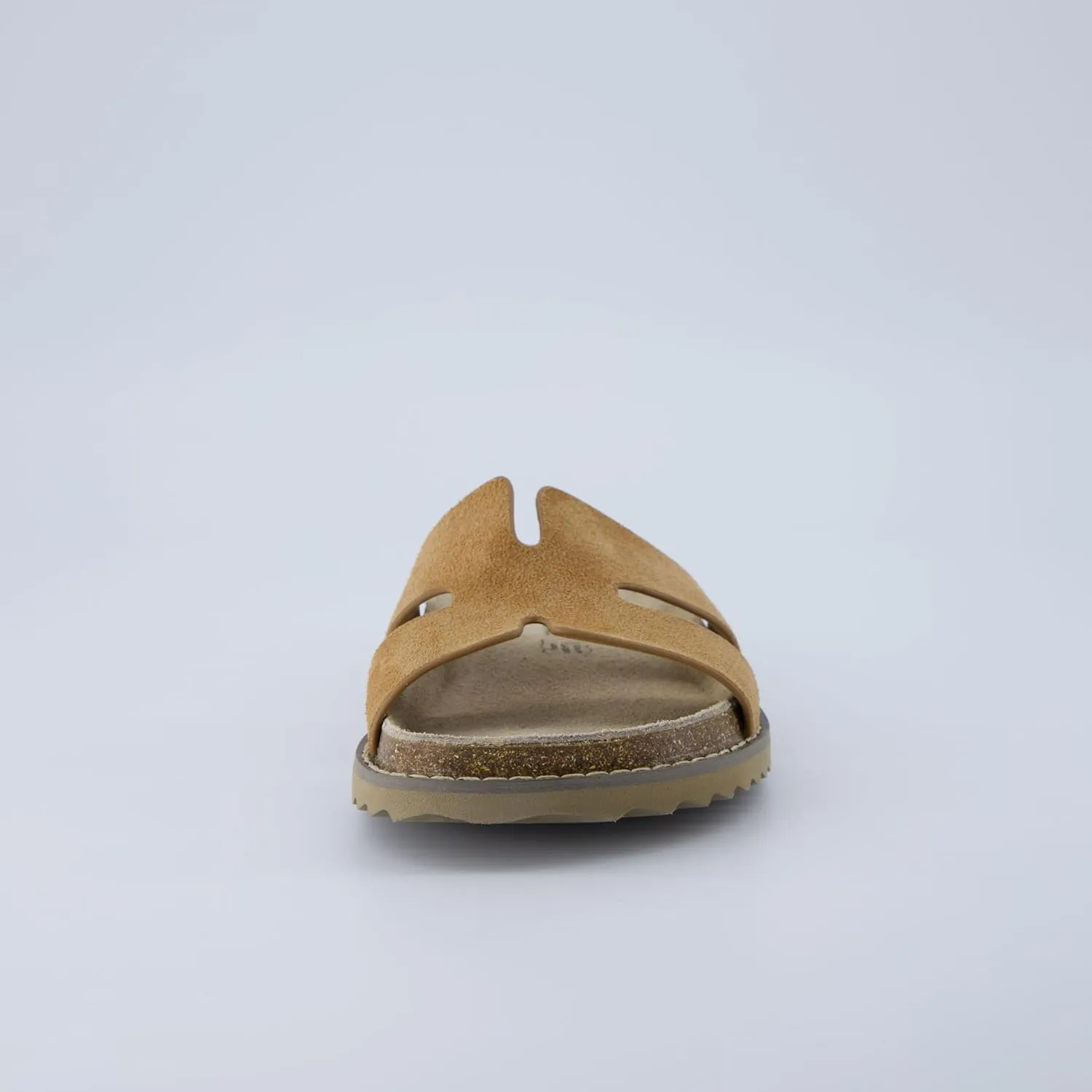 CUSHIONAIRE Wisdom Womens Sandals Cutout Strap Genuine Leather Slides  Slip On Cork Footbed Sandals for Women 2025