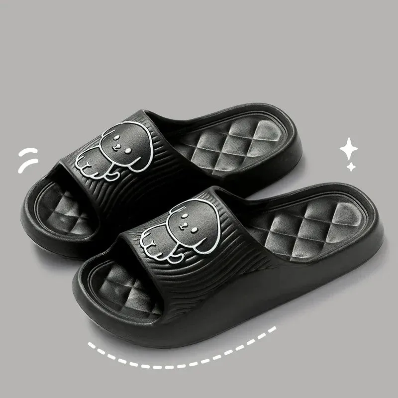 Cute Couple Pillow Slippers – Non-Slip Indoor Sandals