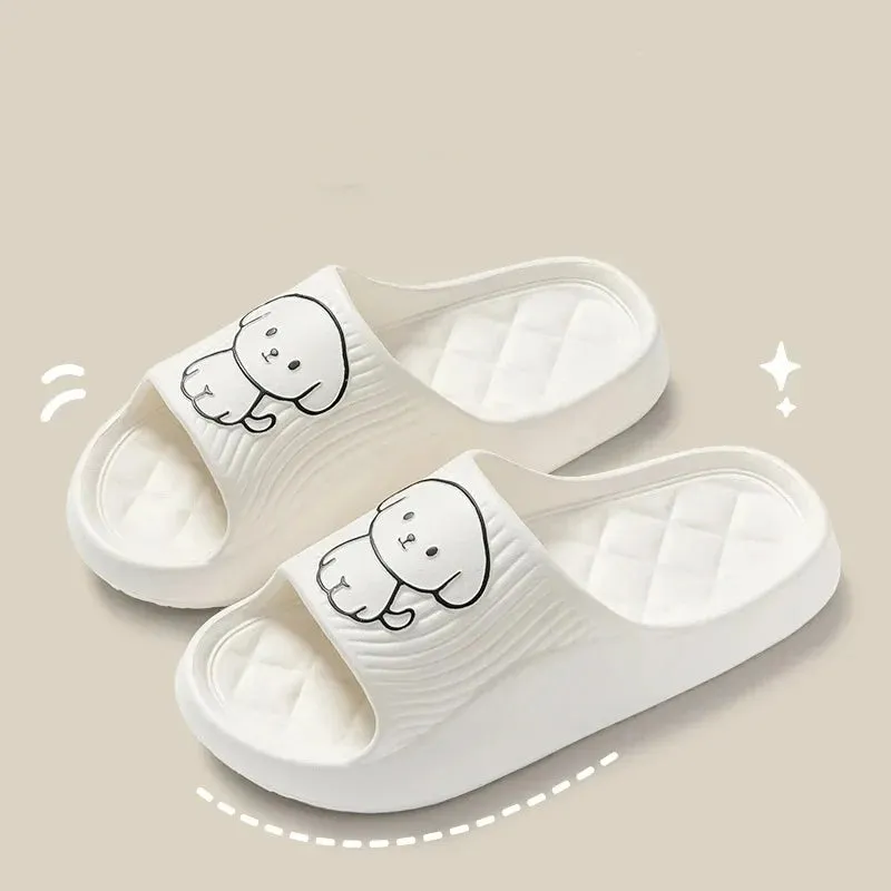 Cute Couple Pillow Slippers – Non-Slip Indoor Sandals