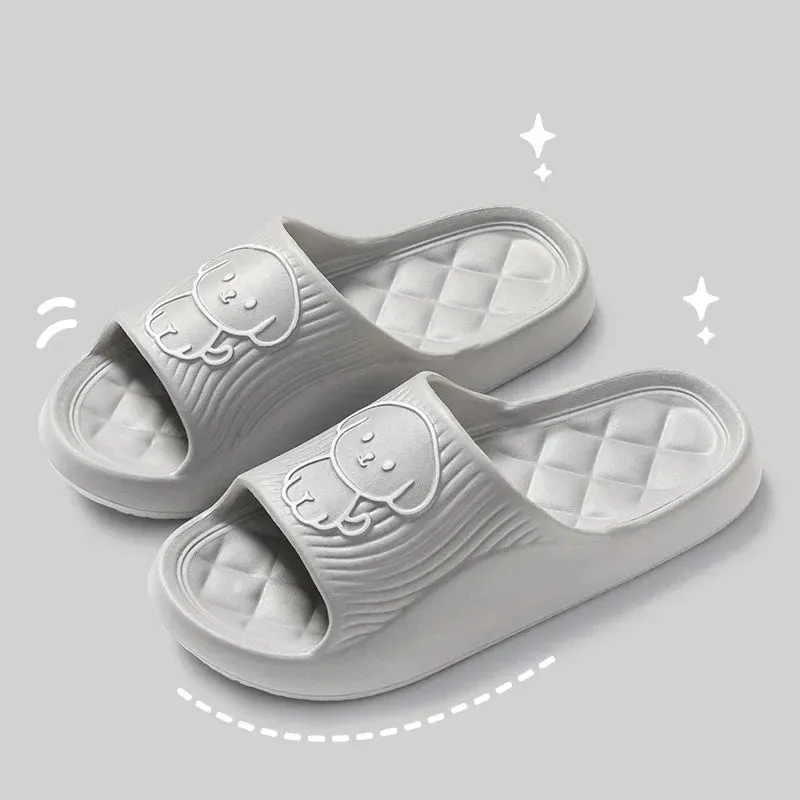 Cute Couple Pillow Slippers – Non-Slip Indoor Sandals