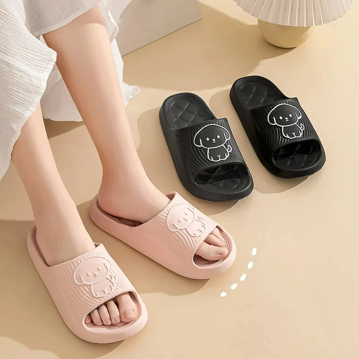 Cute Couple Pillow Slippers – Non-Slip Indoor Sandals