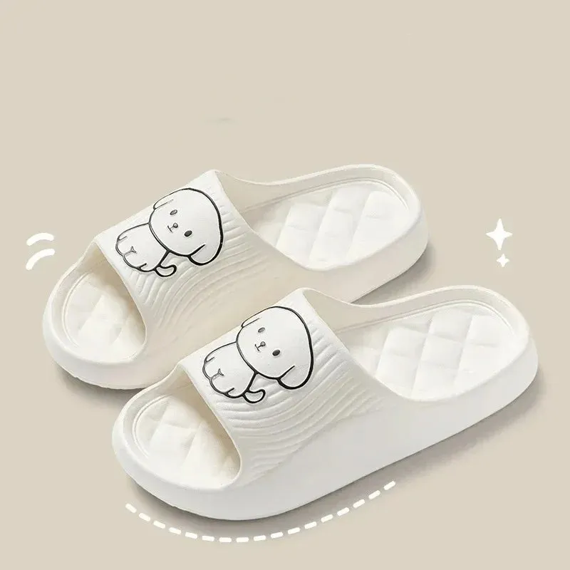 Cute Couple Pillow Slippers – Non-Slip Indoor Sandals
