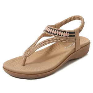 Cuzcare Orthopedic Women Sandals High Quality Vintage Comfortable Flats Stylish Summer Flip-flops