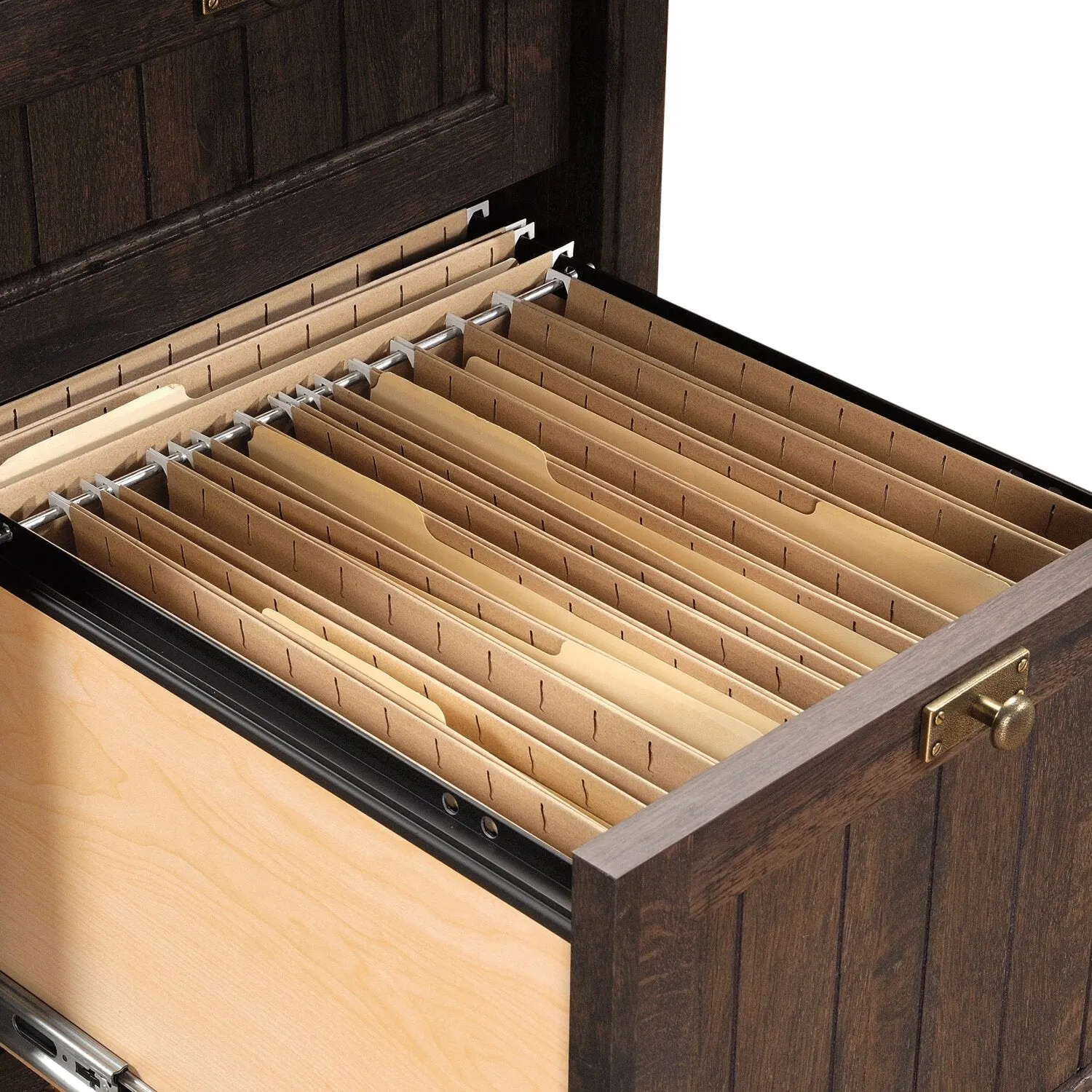 Darrington Executive Desk - Coffee Oak