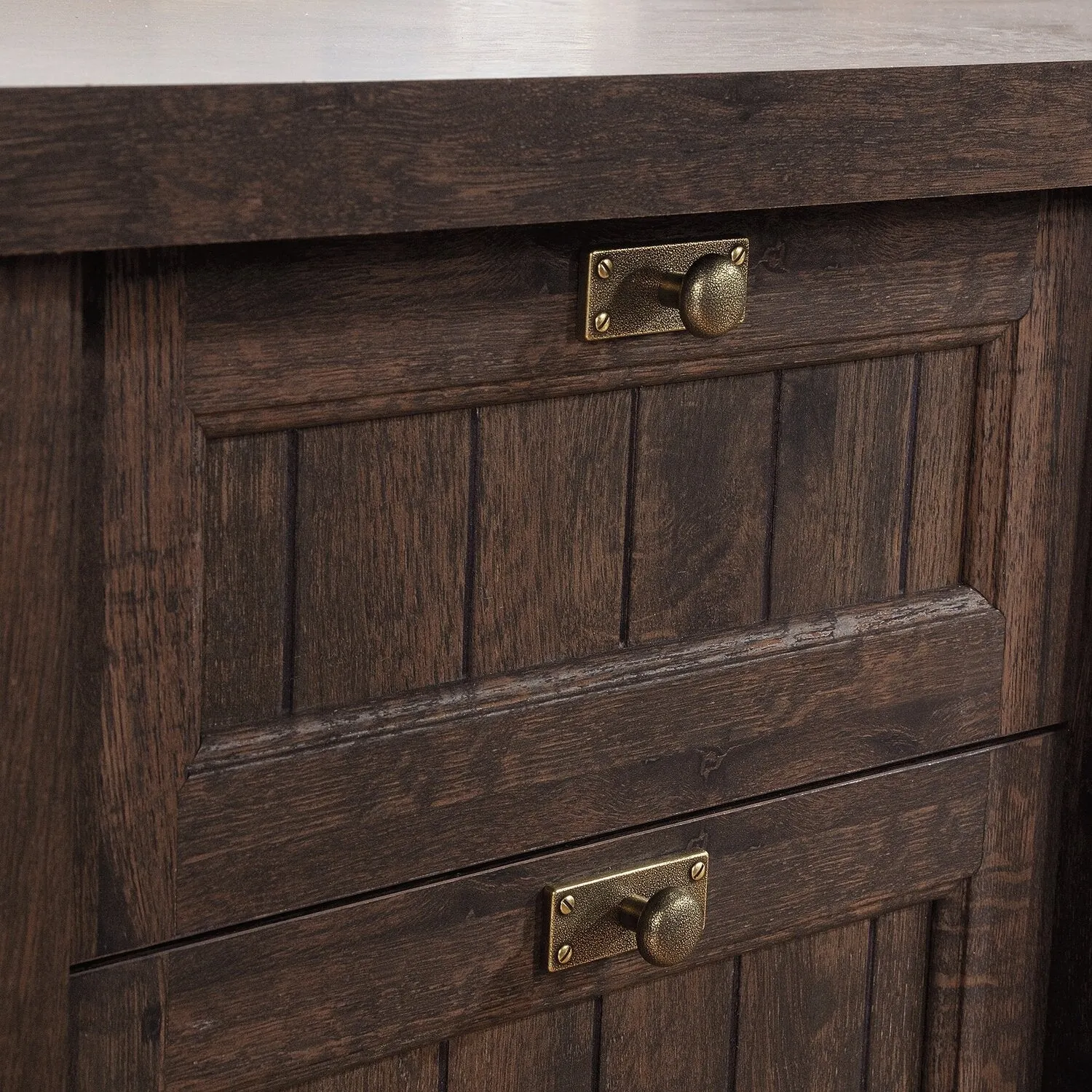 Darrington Executive Desk - Coffee Oak