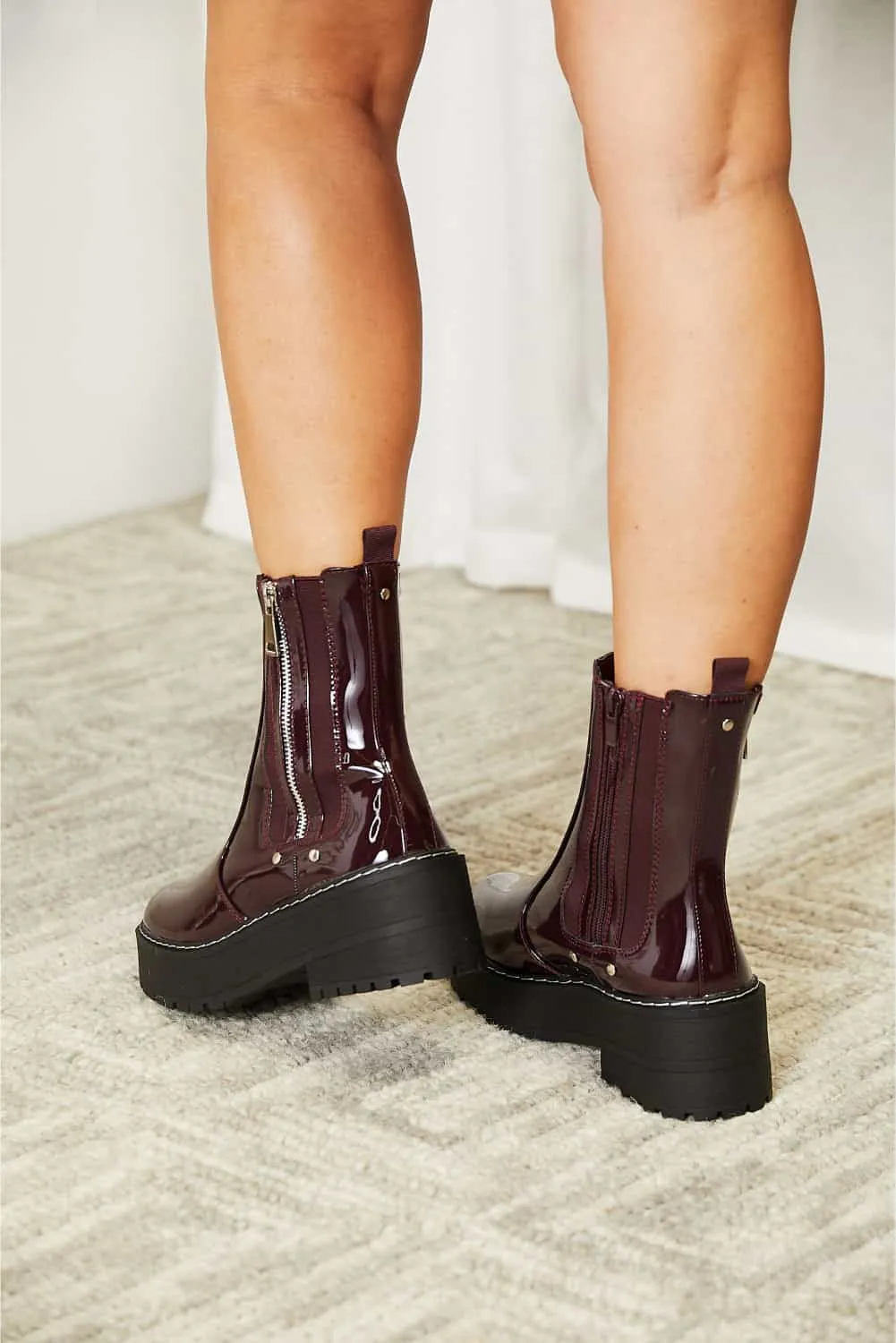 Detroit Platform Boots | Wine