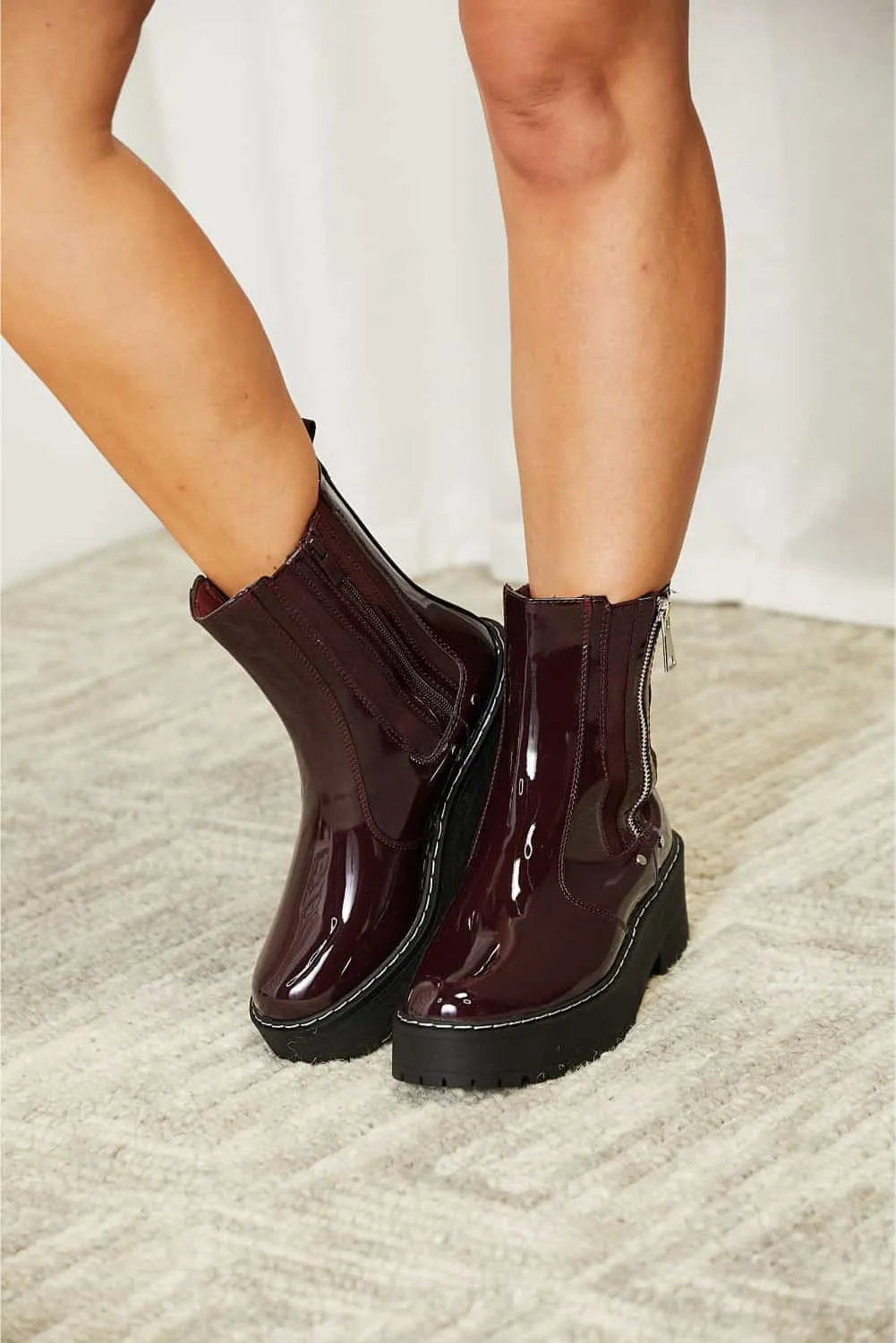Detroit Platform Boots | Wine