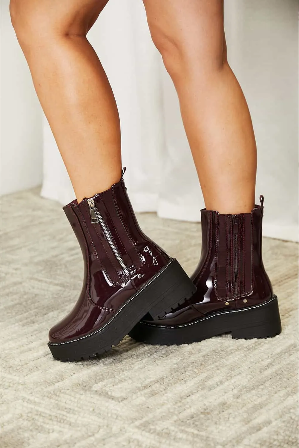 Detroit Platform Boots | Wine