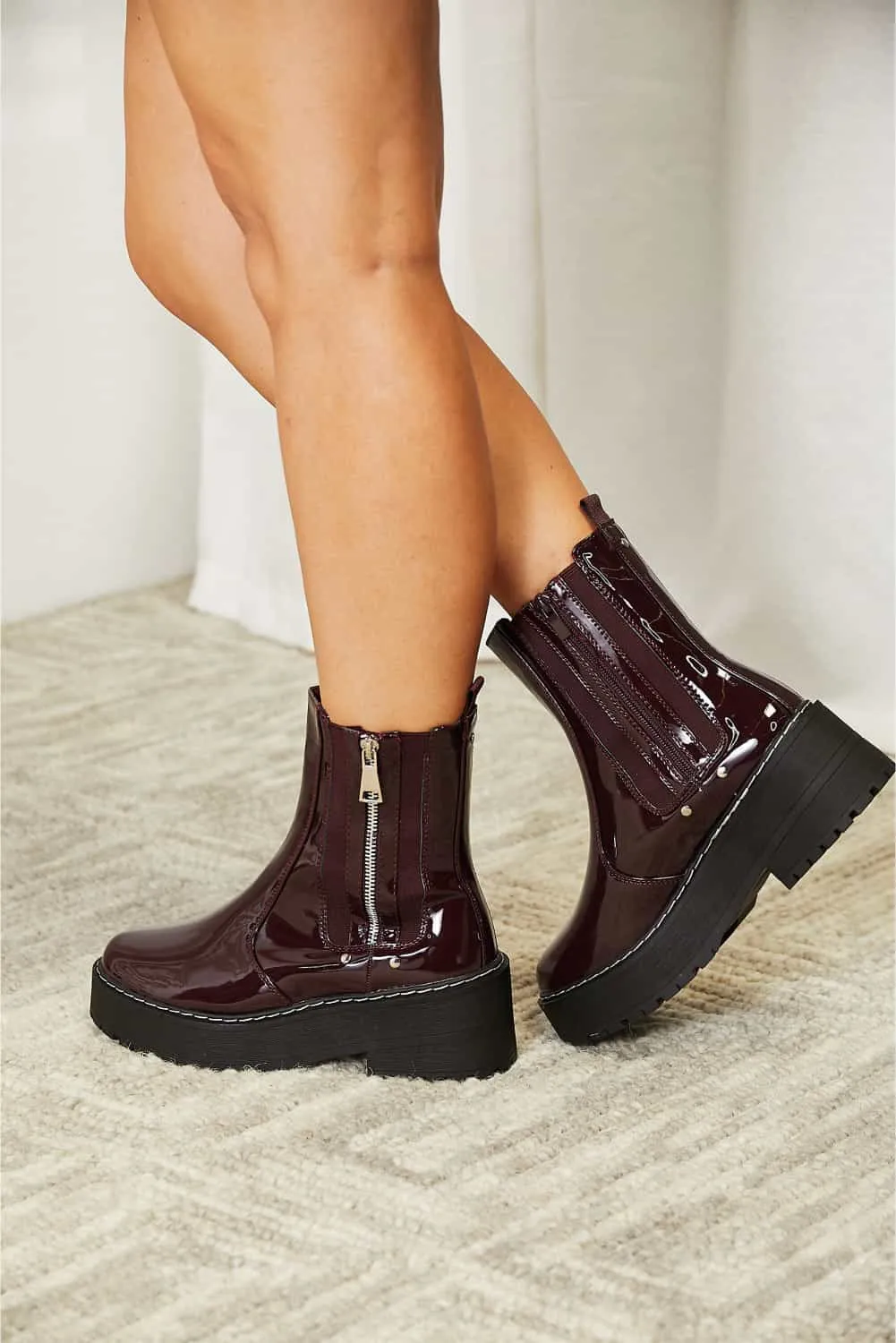 Detroit Platform Boots | Wine