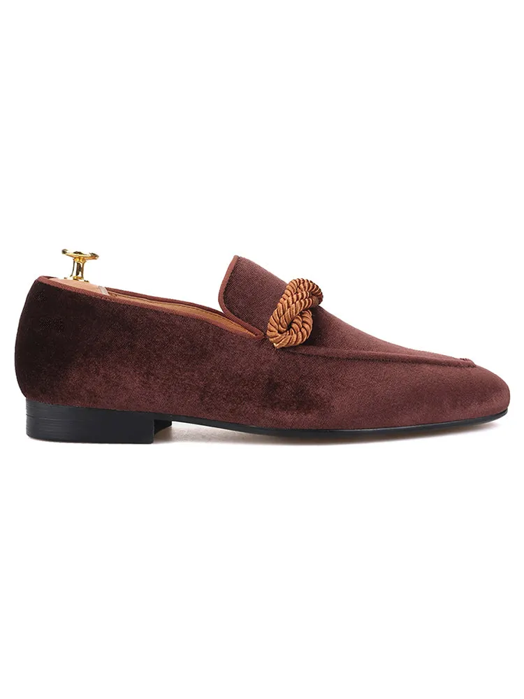 European and American style imported brown velvet men's velvet loafers banquet party slip-on yuppie shoes smoking shoes difficult