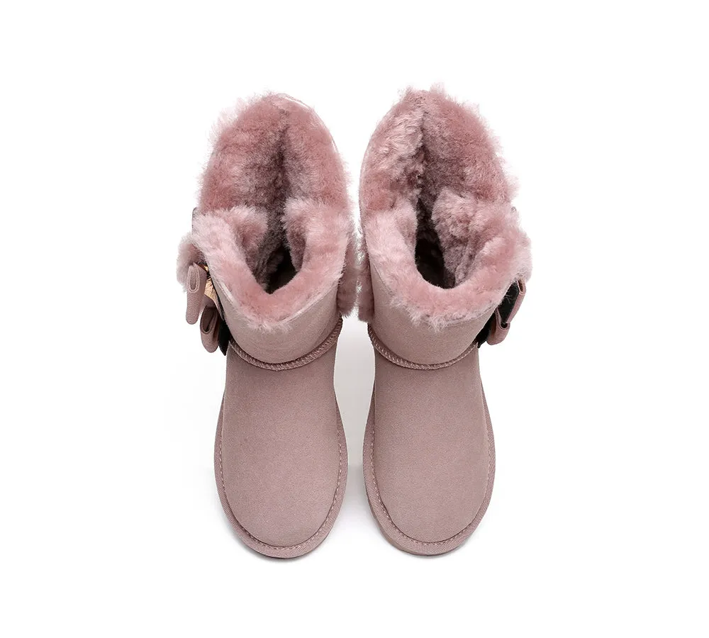 EVERAU® Double Bow Boots Women Eira
