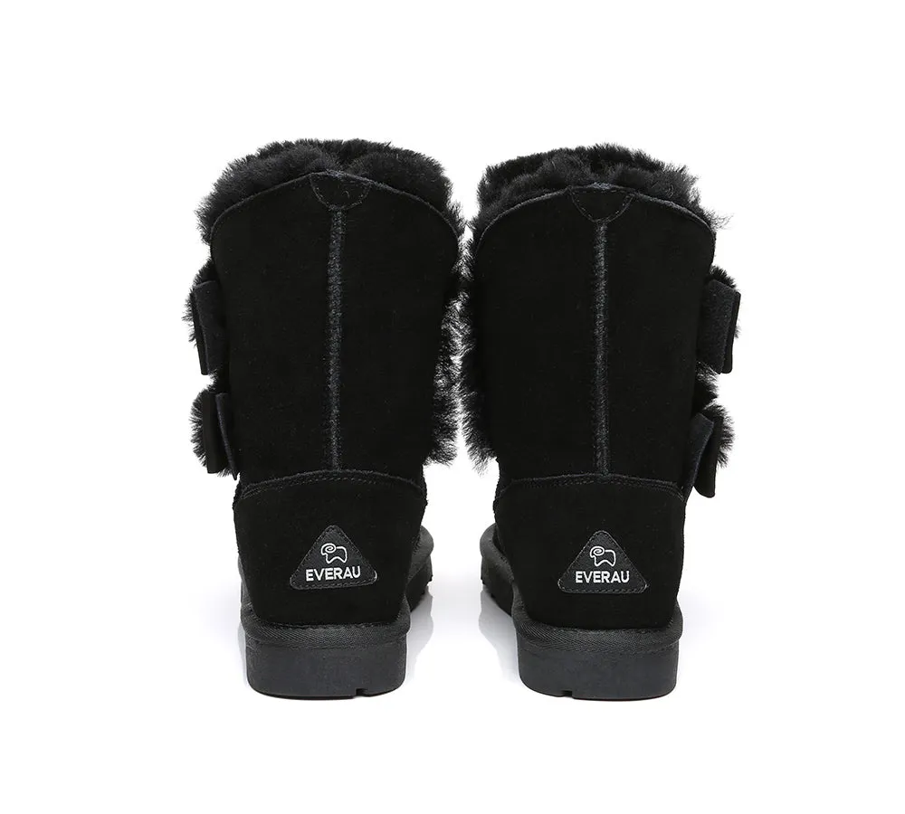 EVERAU® Double Bow Boots Women Eira