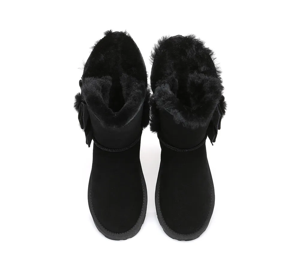 EVERAU® Double Bow Boots Women Eira