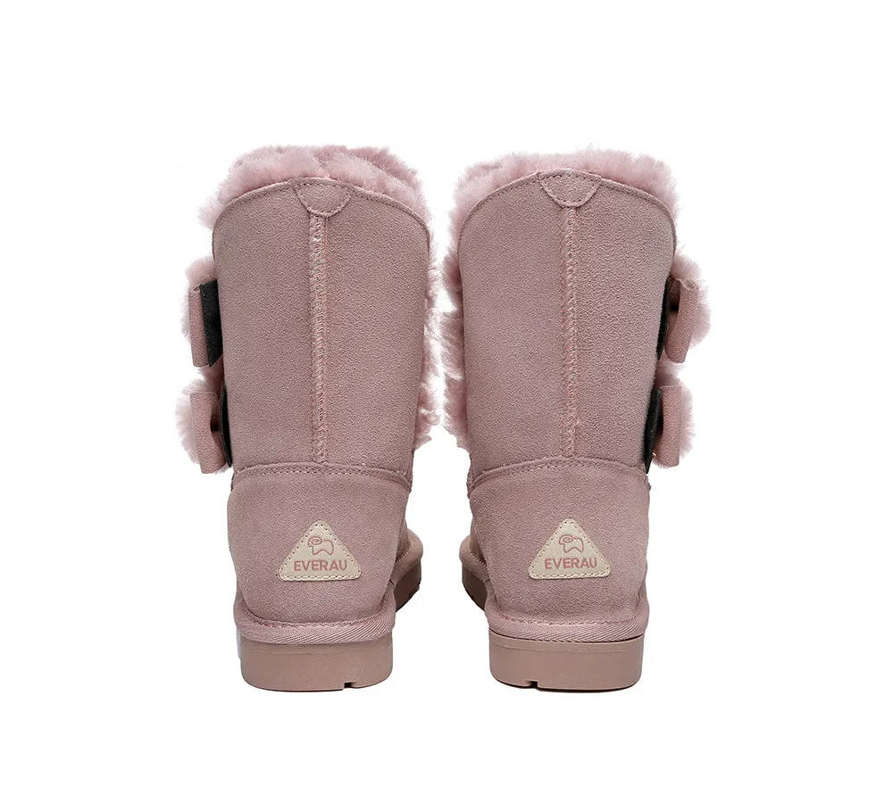 EVERAU® Double Bow Boots Women Eira
