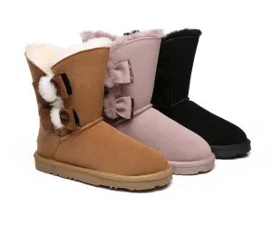EVERAU® Double Bow Boots Women Eira