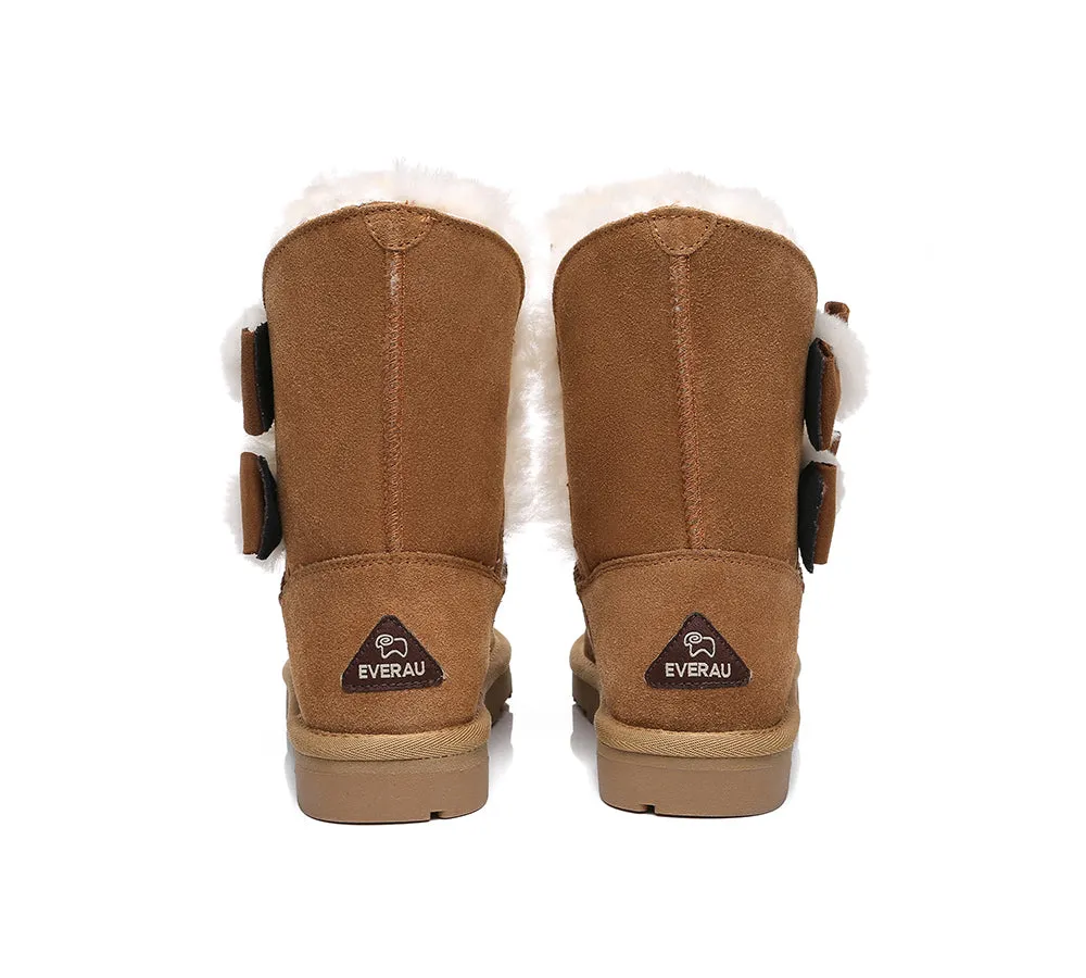 EVERAU® Double Bow Boots Women Eira