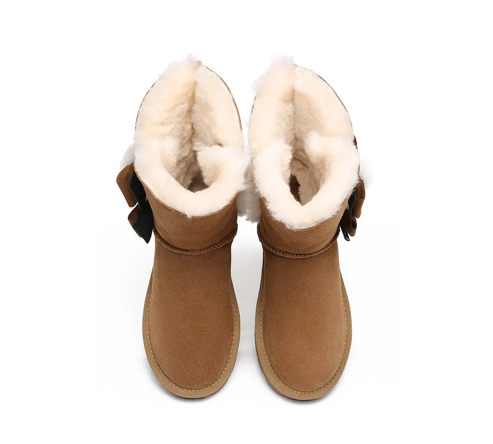 EVERAU® Double Bow Boots Women Eira