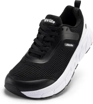 FitVille Men's Wide Toe Box Running Shoes - Comfortable, Non-Slip, Cushioned, Lightweight with Support