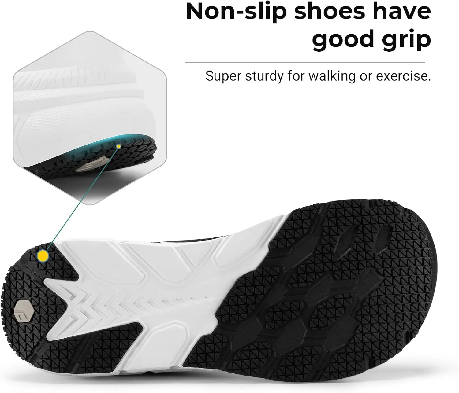 FitVille Men's Wide Toe Box Running Shoes - Comfortable, Non-Slip, Cushioned, Lightweight with Support