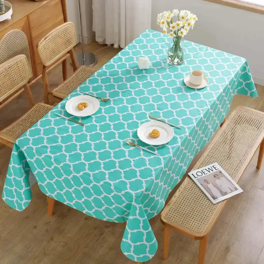 Flannel Backing Vinyl Tablecloths For Rectangle Tables