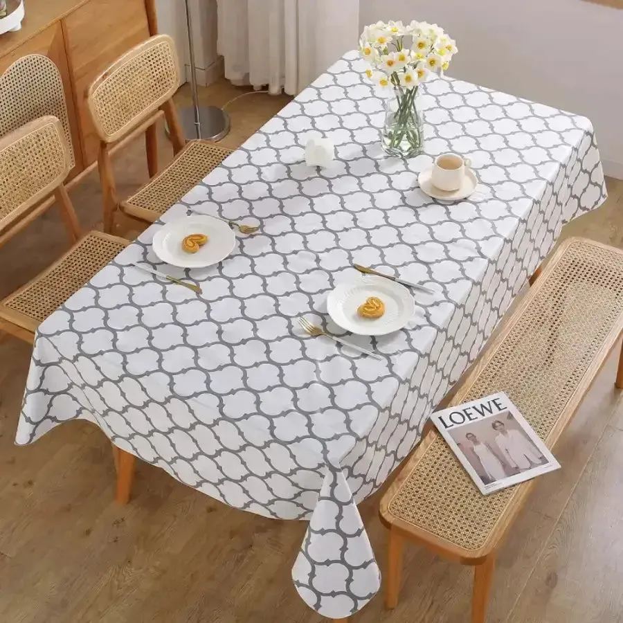 Flannel Backing Vinyl Tablecloths For Rectangle Tables