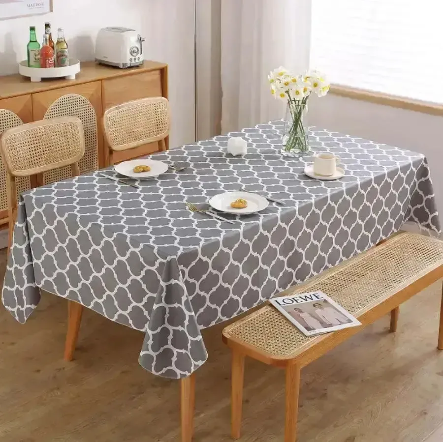 Flannel Backing Vinyl Tablecloths For Rectangle Tables
