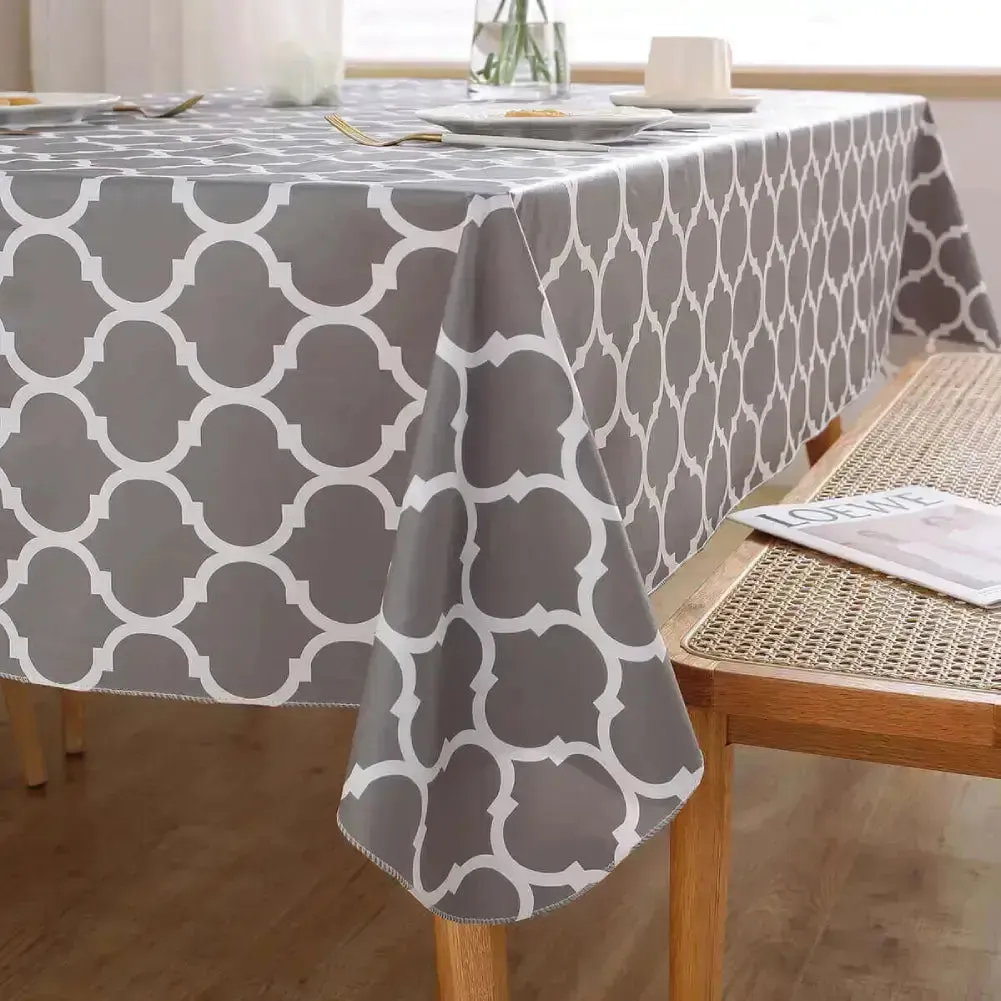 Flannel Backing Vinyl Tablecloths For Rectangle Tables