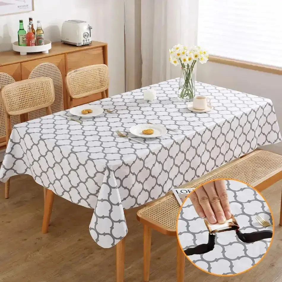 Flannel Backing Vinyl Tablecloths For Rectangle Tables