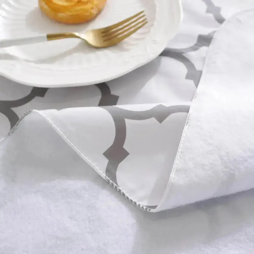 Flannel Backing Vinyl Tablecloths For Rectangle Tables