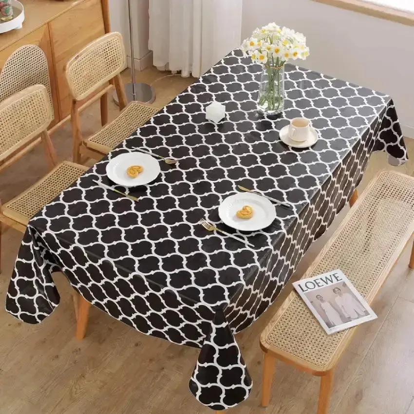 Flannel Backing Vinyl Tablecloths For Rectangle Tables