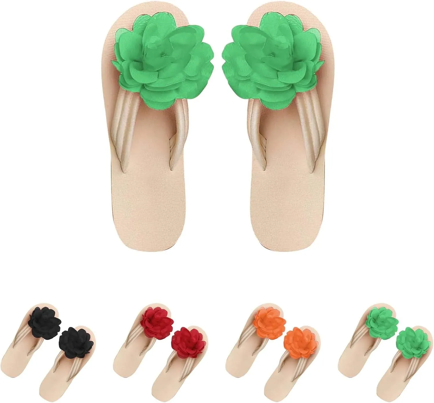 Flip Flops for Women Flower Slip On Beach Thong Sandals Shower Comfortable Non-Slip Summer Slippers Booties for Women