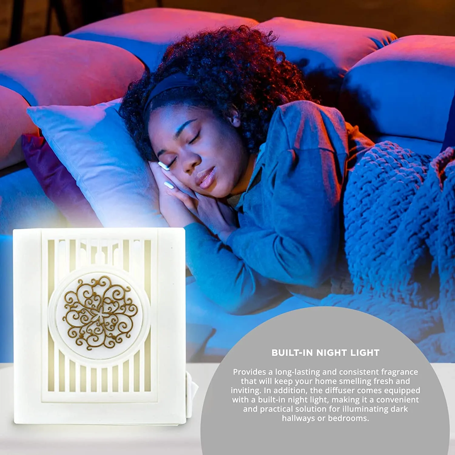 Floral Plugables® ScentSlide® Plugin Night Light Diffuser with 1 Fragrance Wafer - Opalescence