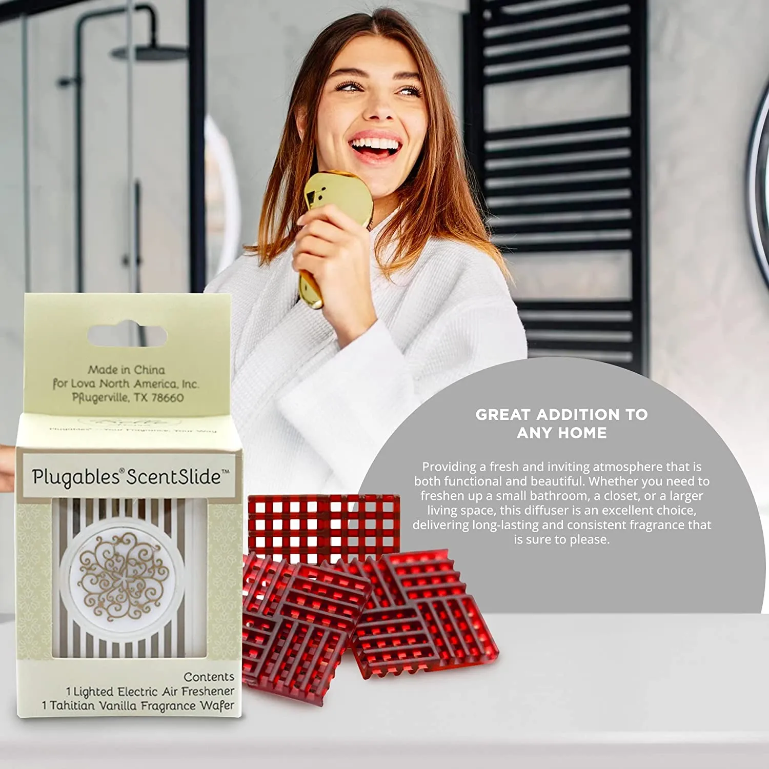 Floral Plugables® ScentSlide® Plugin Night Light Diffuser with 1 Fragrance Wafer - Opalescence
