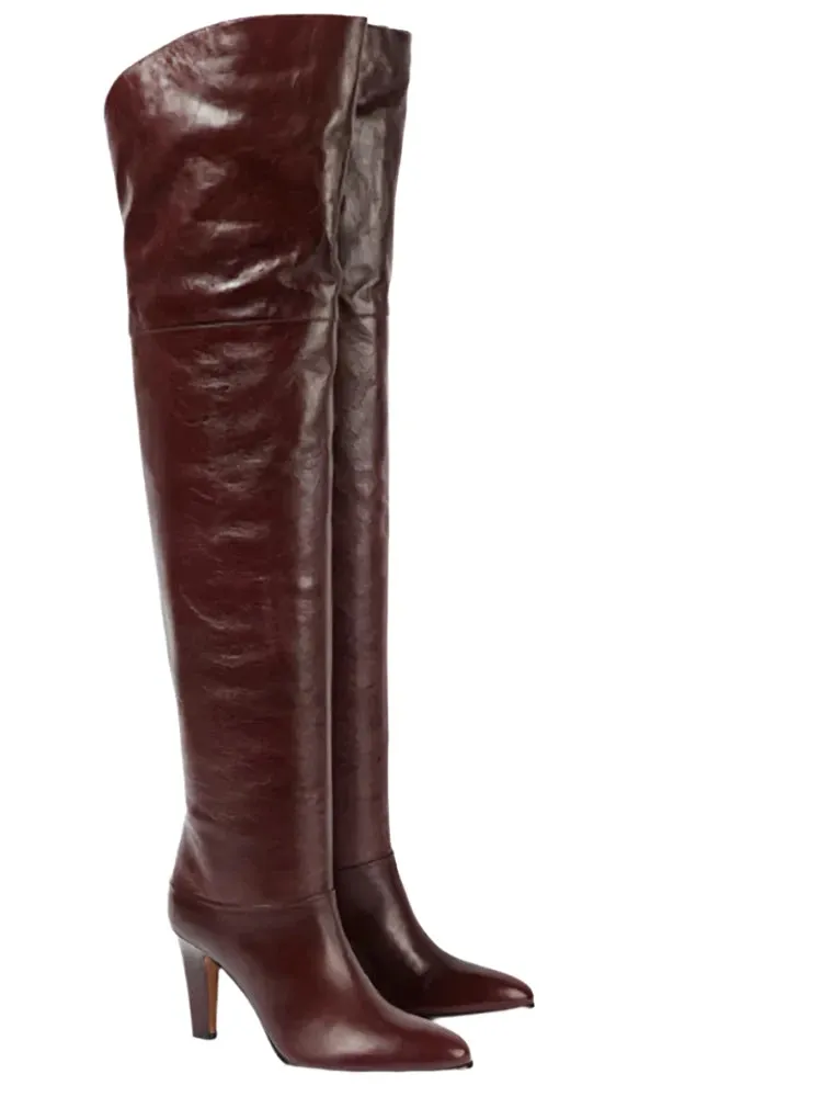 FREYA | Plush Lined Leather Over-the-Knee Boots