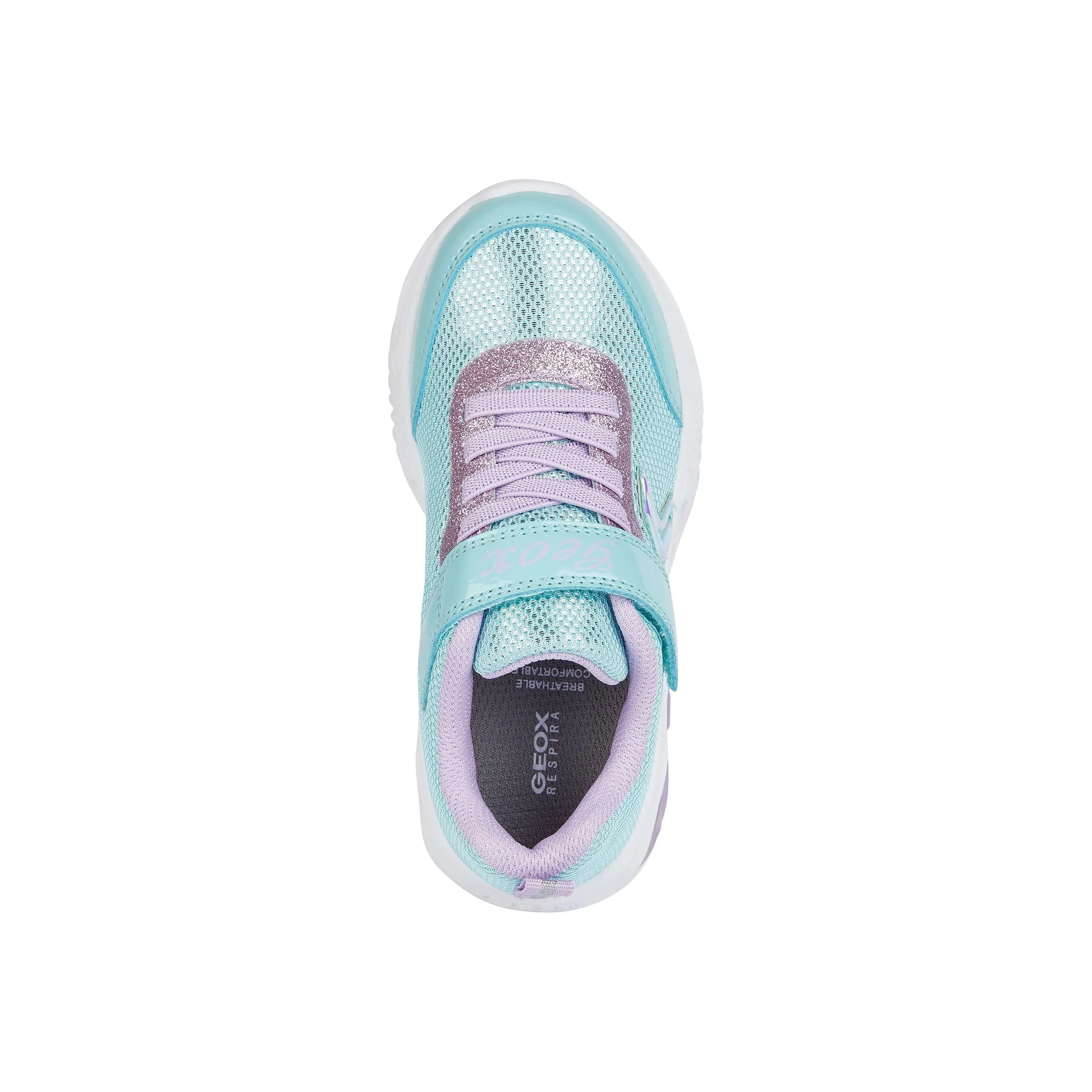 Geox Girls Trainer J Assister J45E9A Aqua/Lilac
