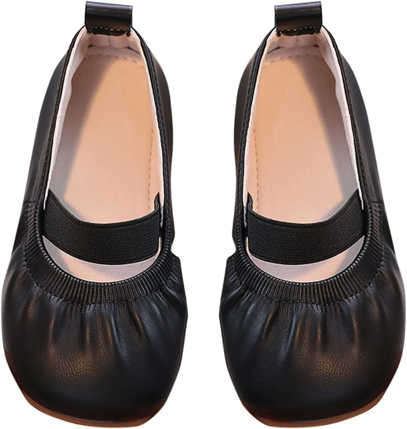 Girl Dress Shoes Toddler Flower Kid Dress Shoes Square Toe Ballet Flats for Party School Wedding Casual Shoes