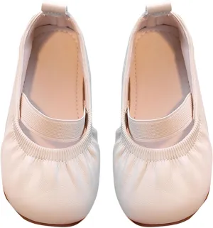 Girl Dress Shoes Toddler Flower Kid Dress Shoes Square Toe Ballet Flats for Party School Wedding Casual Shoes