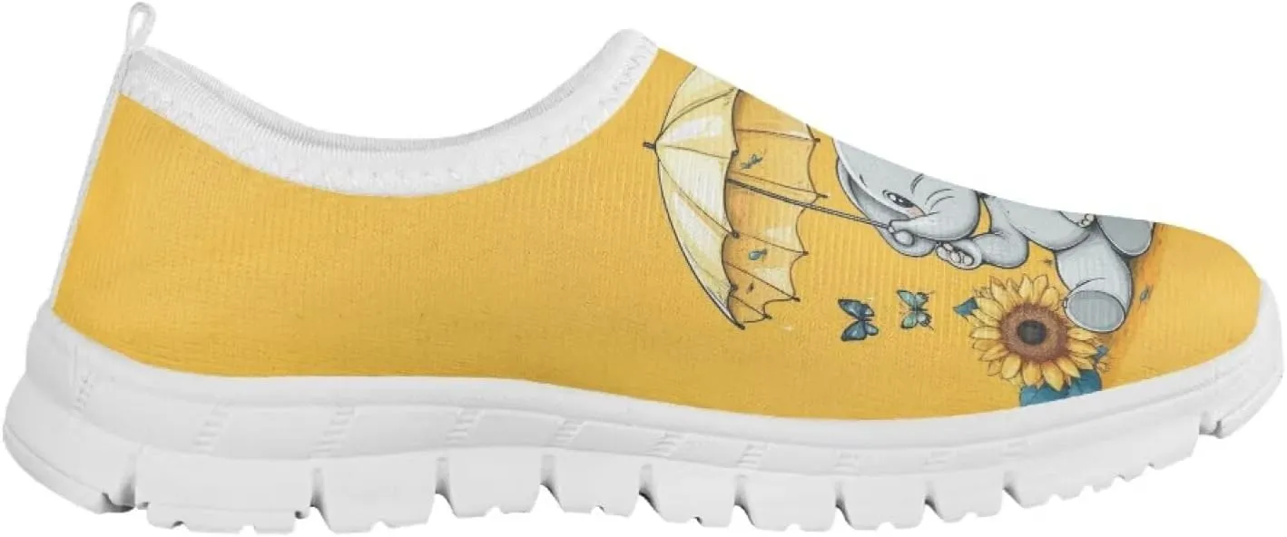 Girls Athletic Shoes Cute Kids Gym Running Slip On Shoes for Girls