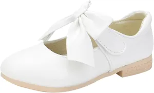 Girls Ballet Shoes Flower Girls Mary Jane Flats with Bow Dress Shoes Party Wedding Church Shoes Toddler Dress Shoes