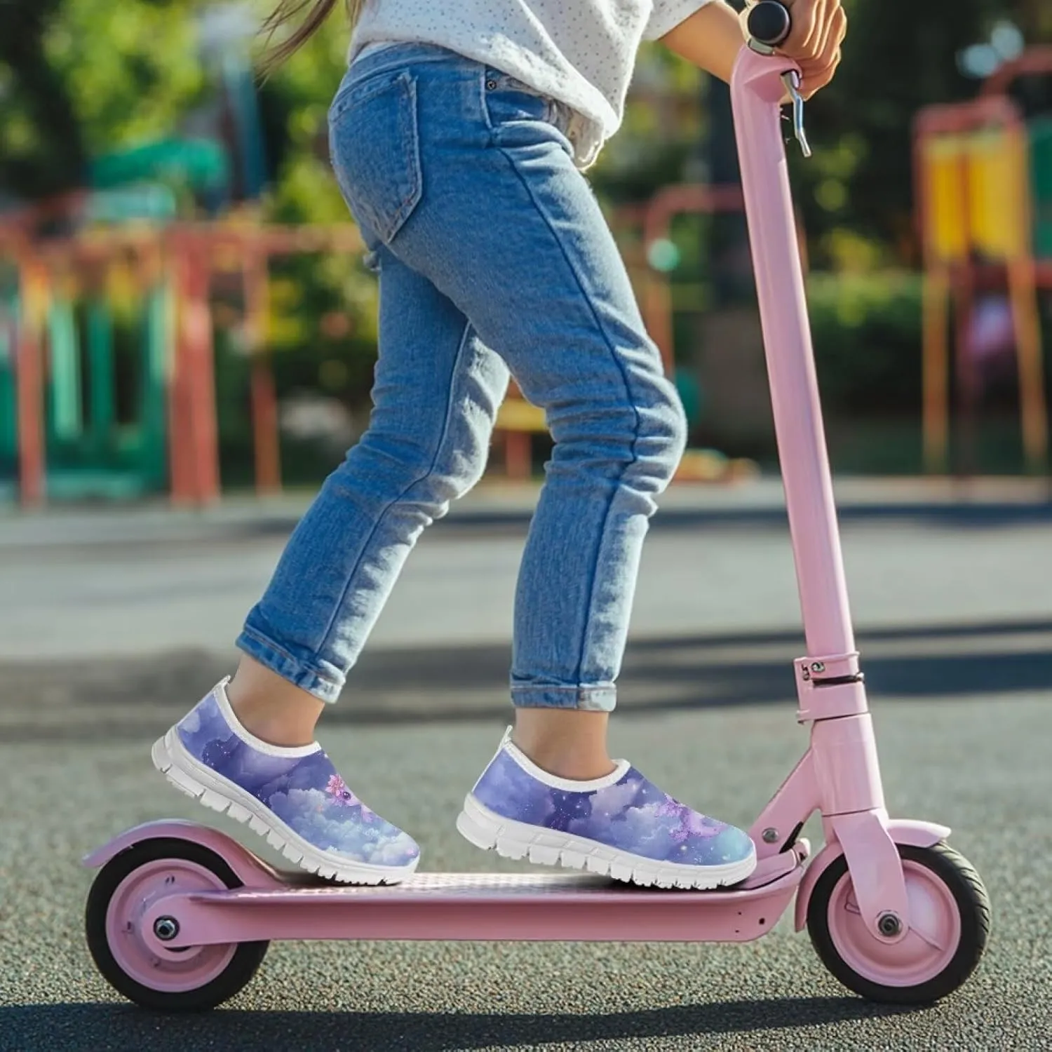 Girls Slip On Sneakers Cute Shoes for Girls Boys Comfort Running Shoes