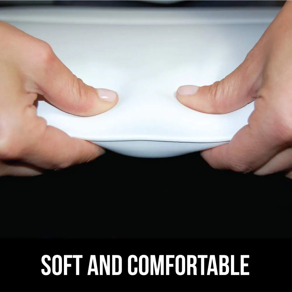 Gorilla Grip Comfort Slip Resistant Large Thick Soft Waterproof Relaxing Spa Bath Pillow, Fits Curved or Straight Back Tubs, Cushion Support Head and Neck in Tub, Bathtub Accessory, 3 Panel, Pink