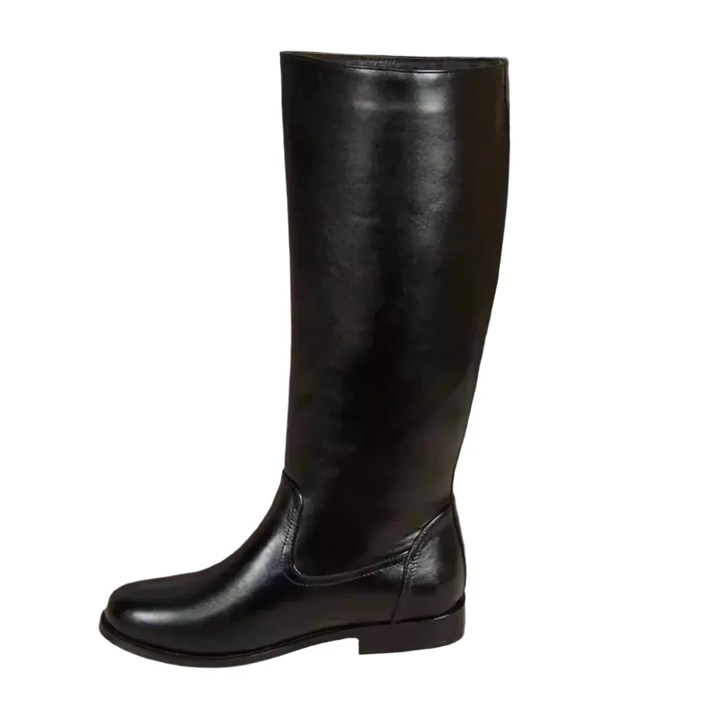 Handmade Regency Era Men Boots – Men’s Knight Boots with Low Heel and Zipper Closure