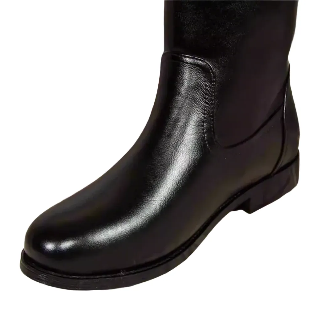 Handmade Regency Era Men Boots – Men’s Knight Boots with Low Heel and Zipper Closure